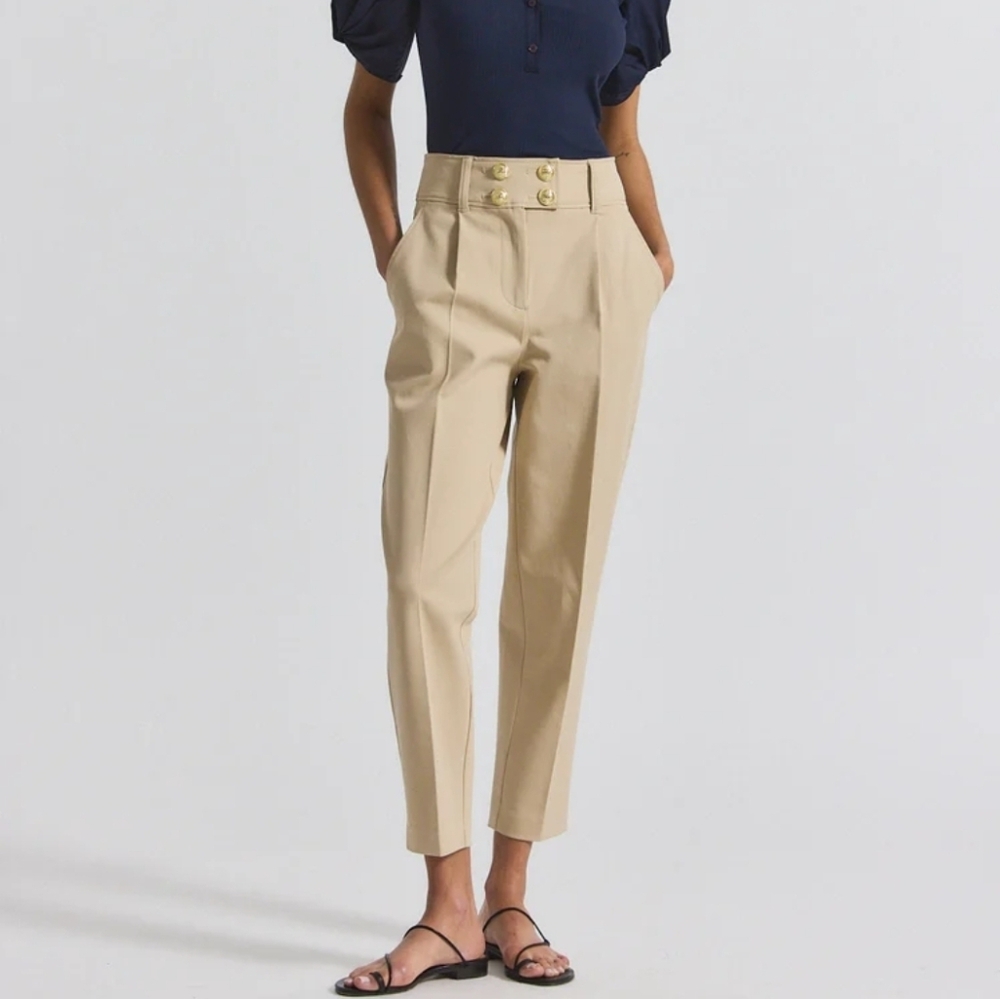 Derek Lam 10 Crosby Leonie Pleated Tapered Pants Size 2 $350